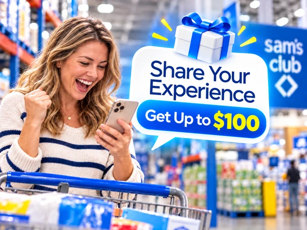 Don’t Miss Your Chance to Get Up to $100 for Your Sam’s Club Feedback
