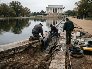 The Reflecting Pool Damage Was Blamed On Vandals For Months - Now Contractor Error Is Part Of The Story